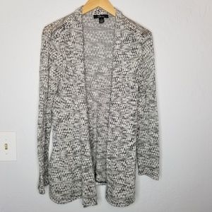 Style & Co Black and White Cardigan Sweater